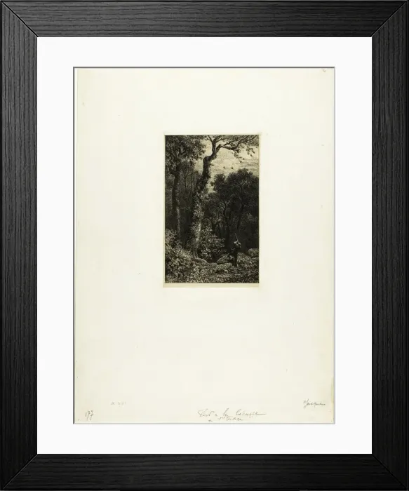 Framed Print : Shooting Woodcock, 1864. Creator: Charles Emile Jacque Framed Print : Shooting Woodcock, 1864. Creator: Charles Emile Jacque
