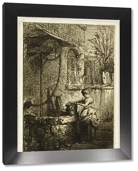 Woman at a Well, 1842. Creator: Charles Emile Jacque