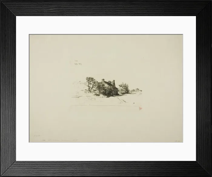 Framed Print : The Little Houses, Kercassier, c. 1875. Creator: Charles Emile Jacque Framed Print : The Little Houses, Kercassier, c. 1875. Creator: Charles Emile Jacque