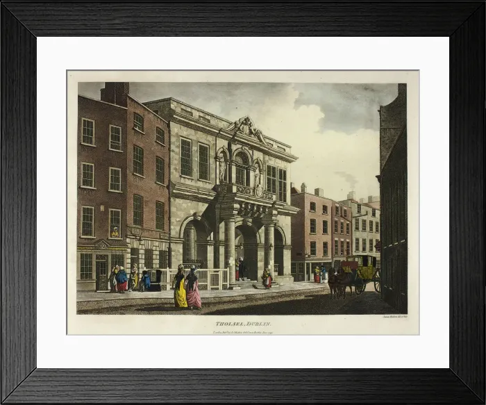 Framed Print : Tholsel, Dublin, published June 1793. Creator: James Malton Framed Print : Tholsel, Dublin, published June 1793. Creator: James Malton