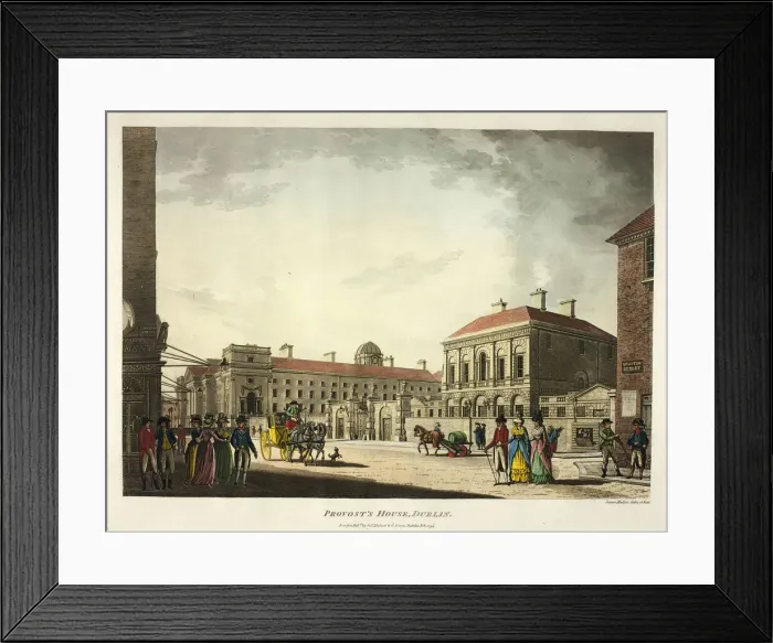 Framed Print : Provosts House, Dublin, published February 1794. Creator: James Malton Framed Print : Provosts House, Dublin, published February 1794. Creator: James Malton