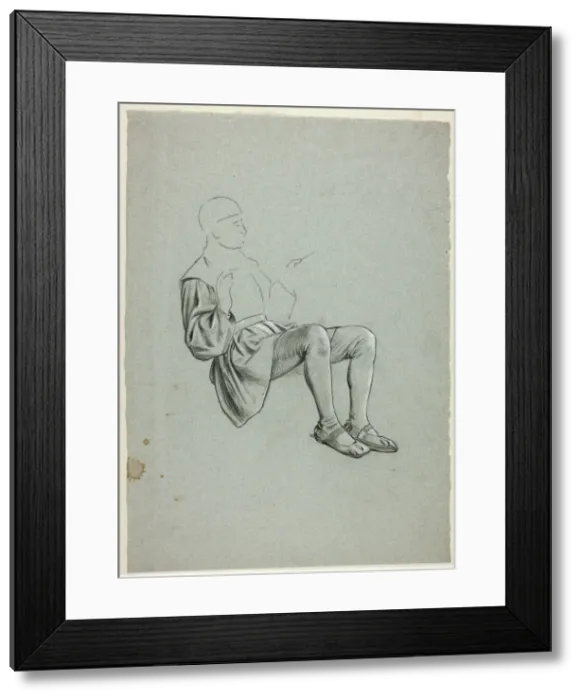 Framed Print : Unfinished Sketch of Seated Man, n. d. Creator: Henry Stacy Marks Framed Print : Unfinished Sketch of Seated Man, n. d. Creator: Henry Stacy Marks
