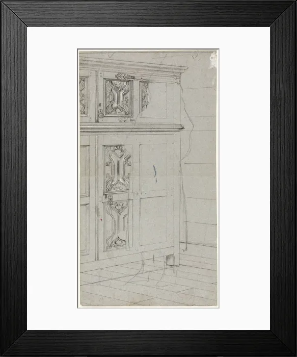 Framed Print : Sketch of a Cabinet, n. d. Creator: Henry Stacy Marks Framed Print : Sketch of a Cabinet, n. d. Creator: Henry Stacy Marks