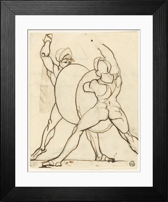 Framed Print : Combat of Two Greeks, c. 1805. Creator: Henry Fuseli Framed Print : Combat of Two Greeks, c. 1805. Creator: Henry Fuseli