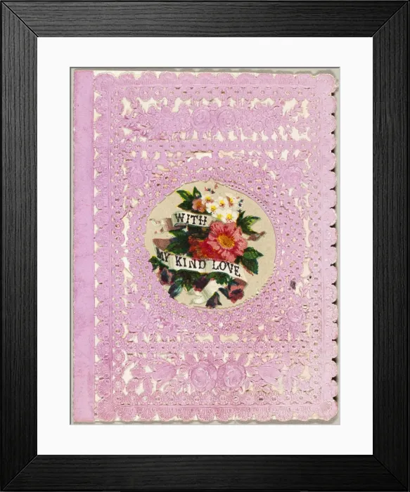 Framed Print : With My Kind Love (valentine), c. 1864. Creator: George Meek Framed Print : With My Kind Love (valentine), c. 1864. Creator: George Meek