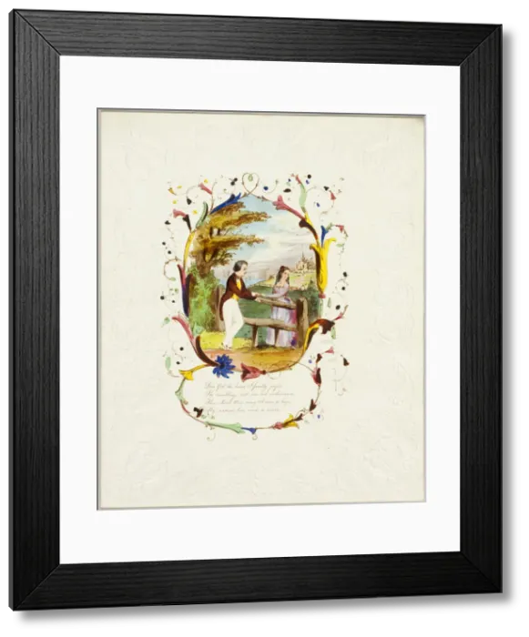 Framed Print : Dear Girl, Thy Hand (valentine), c. 1840. Creator: George Kershaw Framed Print : Dear Girl, Thy Hand (valentine), c. 1840. Creator: George Kershaw