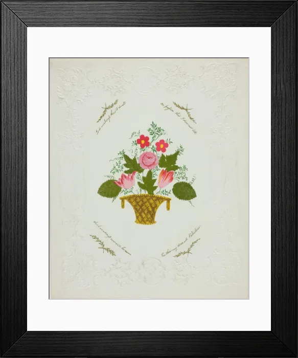 Framed Print : Is it Weakness thus to Dwell (valentine), c. 1840. Creator: George Kershaw Framed Print : Is it Weakness thus to Dwell (valentine), c. 1840. Creator: George Kershaw