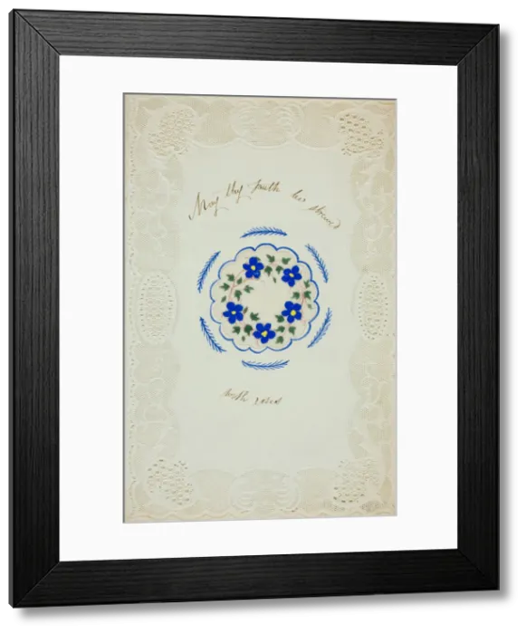 Framed Print : May Thy Path be Strewed with Roses (valentine), n. d. Creator: George Kershaw Framed Print : May Thy Path be Strewed with Roses (valentine), n. d. Creator: George Kershaw
