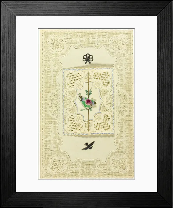 Framed Print : Untitled Valentine (Bouquet), 1855 / 60. Creator: George Kershaw Framed Print : Untitled Valentine (Bouquet), 1855 / 60. Creator: George Kershaw