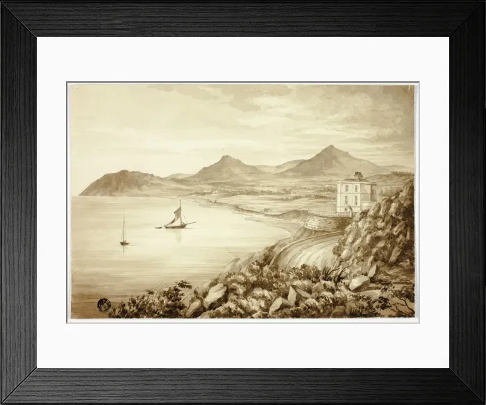 Framed Print : Val of Shanganagh, Dun Laoghaire, with Boats, 1843. Creator: Elizabeth Murray Framed Print : Val of Shanganagh, Dun Laoghaire, with Boats, 1843. Creator: Elizabeth Murray