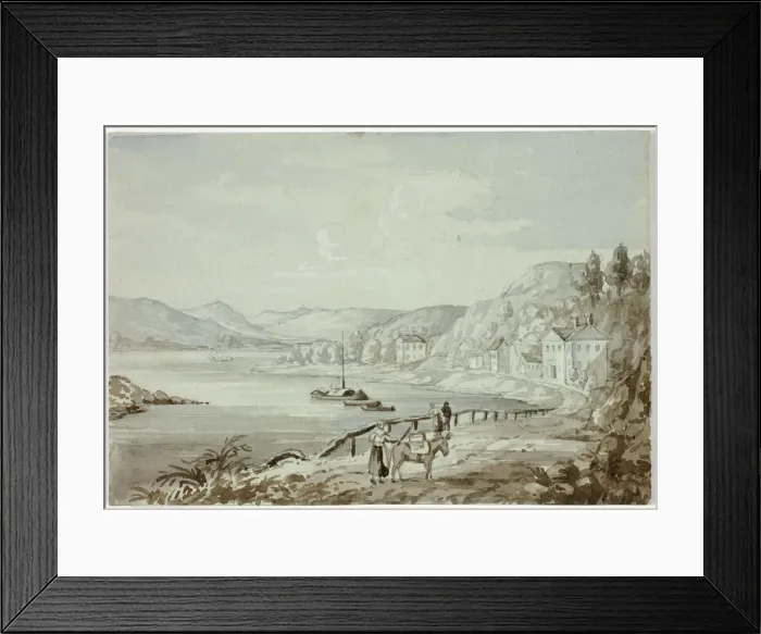 Framed Print : On the Rhine (recto), and Mother and Child (verso), 1841. Creator: Elizabeth Murray Framed Print : On the Rhine (recto), and Mother and Child (verso), 1841. Creator: Elizabeth Murray