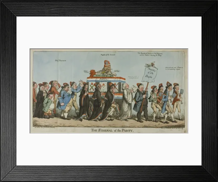Framed Print : The Funeral of the Party, published October 30, 1798. Creator: Charles Williams Framed Print : The Funeral of the Party, published October 30, 1798. Creator: Charles Williams