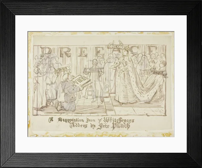Framed Print : A Deputation from the Whitefriars, 1870  /  91. Creator: Charles Samuel Keene