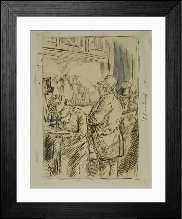 Framed Print : The Potato Harvest, July 1, 1877. Creator: Charles Samuel Keene Framed Print : The Potato Harvest, July 1, 1877. Creator: Charles Samuel Keene