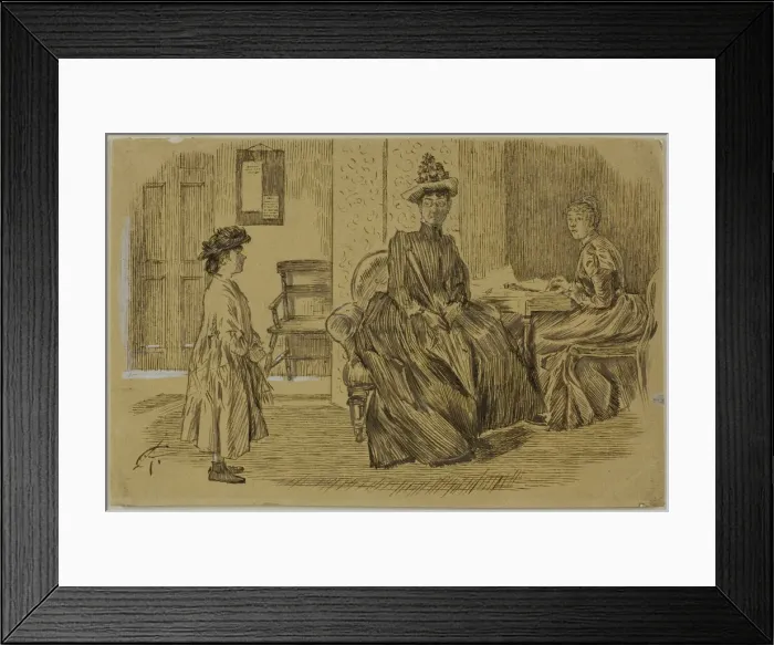 Framed Print : At the Employment Office, 1870 / 91. Creator: Charles Samuel Keene Framed Print : At the Employment Office, 1870 / 91. Creator: Charles Samuel Keene