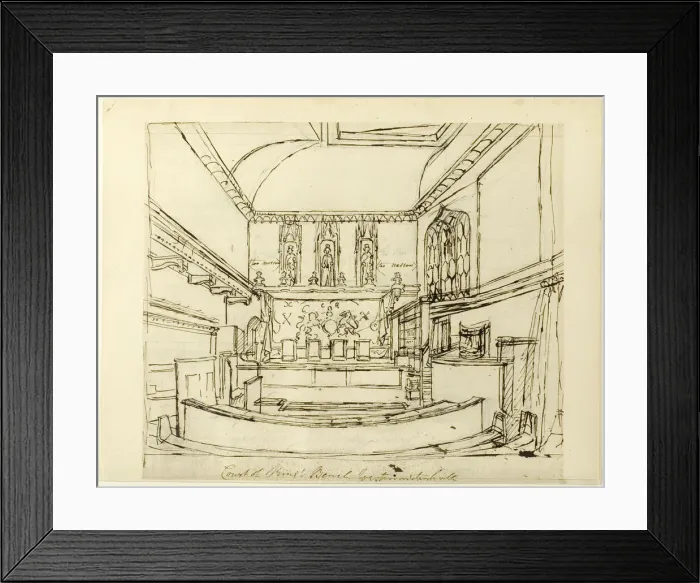 Framed Print : Study for Court of Kings Bench, Westminster Hall, from Microcosm of London, c. 1808 Framed Print : Study for Court of Kings Bench, Westminster Hall, from Microcosm of London, c. 1808
