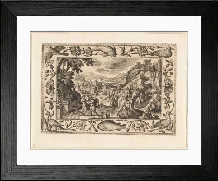 Framed Print : Rebecca and Eliezer at the Well, from Landscapes with Old and New Testament Scenes Framed Print : Rebecca and Eliezer at the Well, from Landscapes with Old and New Testament Scenes