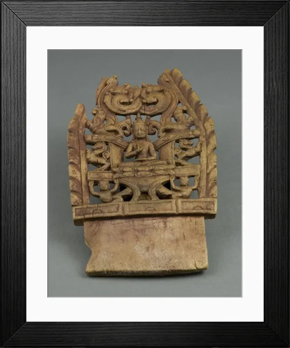Framed Print : Crown Panel Depicting a Tathaghata, 12th century. Creator: Unknown Framed Print : Crown Panel Depicting a Tathaghata, 12th century. Creator: Unknown