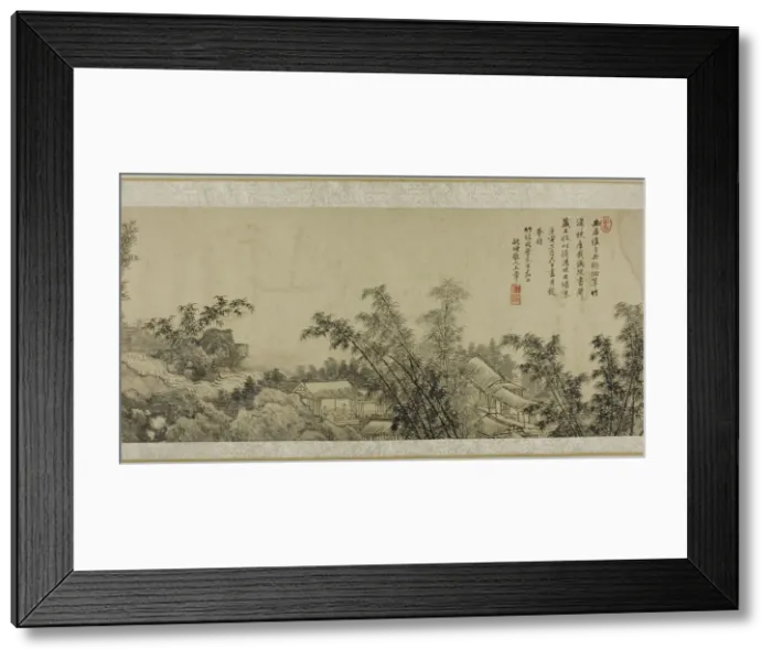 Framed Print : The Bamboo Slope, Qing dynasty (1644-1912), 1710. Creator: Wang Hui