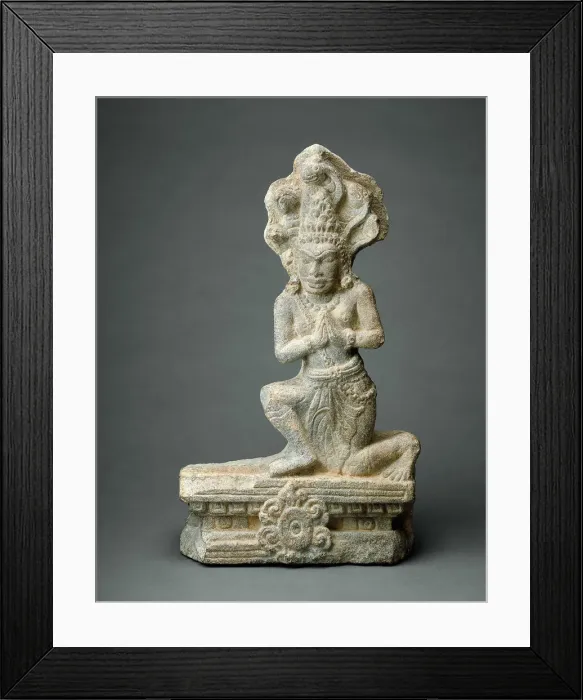 Framed Print : Serpent King (Nagaraja), Champa Period, 9th / 10th century. Creator: Unknown Framed Print : Serpent King (Nagaraja), Champa Period, 9th / 10th century. Creator: Unknown
