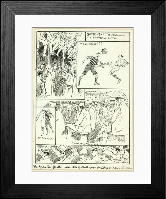 Framed Print : Sketches at the Association Cup Football Match, n. d. Creator: Philip William May Framed Print : Sketches at the Association Cup Football Match, n. d. Creator: Philip William May