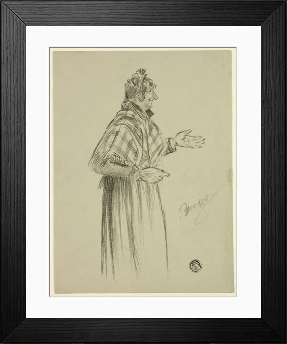 Framed Print : Shawled London Character, n. d. Creator: Philip William May Framed Print : Shawled London Character, n. d. Creator: Philip William May
