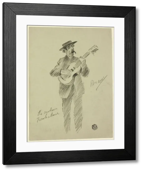 Framed Print : The Modern Troubadour, n. d. Creator: Philip William May Framed Print : The Modern Troubadour, n. d. Creator: Philip William May
