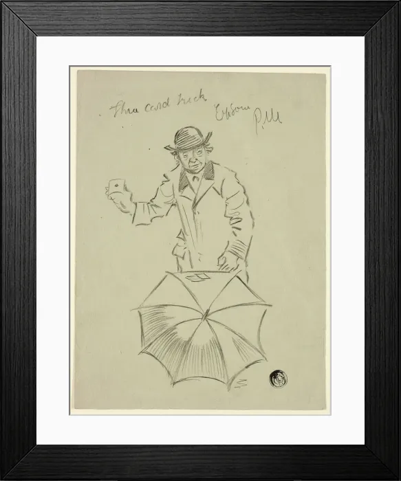 Framed Print : Three Card Trick, Epsom, n. d. Creator: Philip William May Framed Print : Three Card Trick, Epsom, n. d. Creator: Philip William May