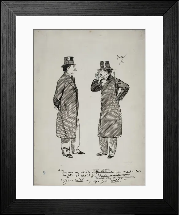 Framed Print : Oscar Wilde and Whistler, 1894. Creator: Philip William May