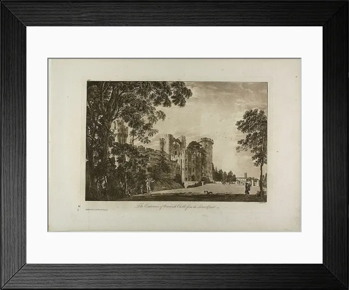 Framed Print : The Entrance of Warwick Castel from the Lower Court, plate 2, January 1776 Framed Print : The Entrance of Warwick Castel from the Lower Court, plate 2, January 1776