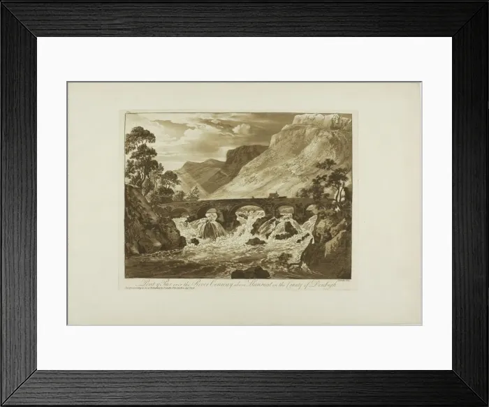 Framed Print : Pont y Pair Over the River Conway Above Llanrwst in the County of Denbigh, 1776 Framed Print : Pont y Pair Over the River Conway Above Llanrwst in the County of Denbigh, 1776