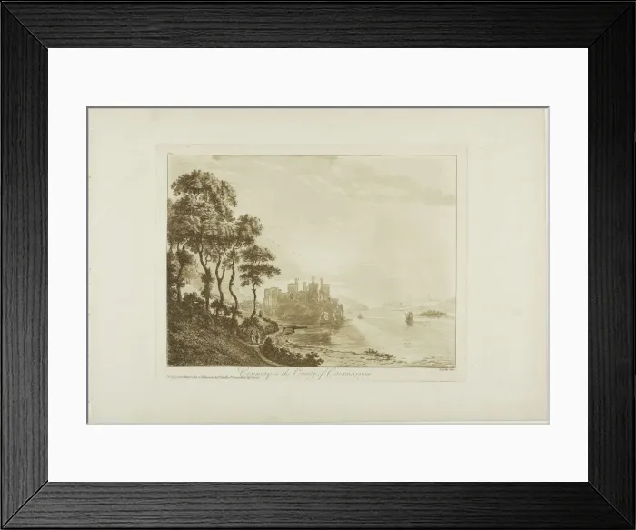Framed Print : Conway in the County of Caernarvon, 1776. Creator: Paul Sandby Framed Print : Conway in the County of Caernarvon, 1776. Creator: Paul Sandby