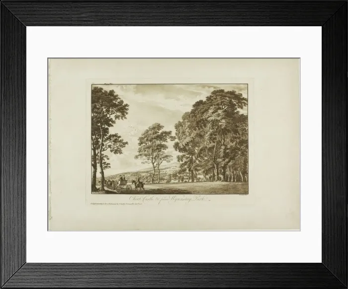 Framed Print : Chirk Castle and c. from Wynnstay Park, 1776. Creator: Paul Sandby Framed Print : Chirk Castle and c. from Wynnstay Park, 1776. Creator: Paul Sandby