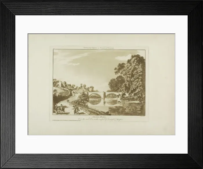 Framed Print : Overton Bridge / Over the River Dee, on the Confines of Denbigh and Flintshire, 1776 Framed Print : Overton Bridge / Over the River Dee, on the Confines of Denbigh and Flintshire, 1776