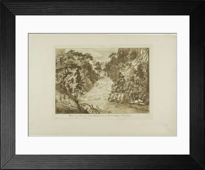 Framed Print : Rhaidr-y Wennel near Llanrwst in the Country of Denbigh, 1776. Creator: Paul Sandby Framed Print : Rhaidr-y Wennel near Llanrwst in the Country of Denbigh, 1776. Creator: Paul Sandby