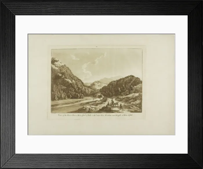 Framed Print : View of the River Dee 3 Miles Short of Bala, with Cadar-Idris Mountain near Dolgelli Framed Print : View of the River Dee 3 Miles Short of Bala, with Cadar-Idris Mountain near Dolgelli