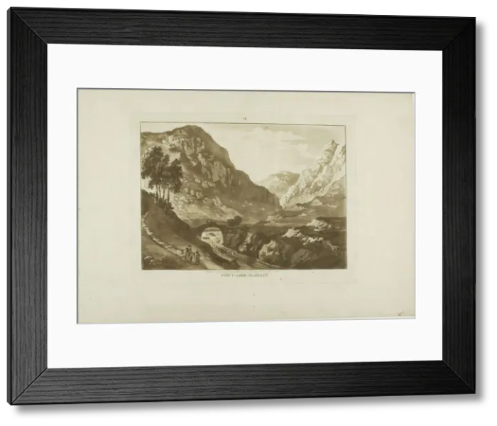 Framed Print : Aberglaslyn Bridge (North Wales), 1776. Creator: Paul Sandby Framed Print : Aberglaslyn Bridge (North Wales), 1776. Creator: Paul Sandby