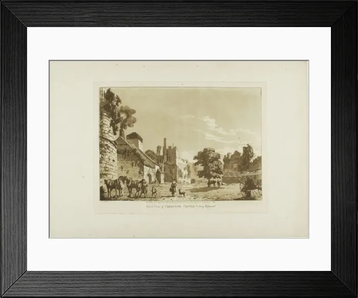 Framed Print : Inside View of Chepstow Castle Looking East, 1776. Creator: Paul Sandby Framed Print : Inside View of Chepstow Castle Looking East, 1776. Creator: Paul Sandby