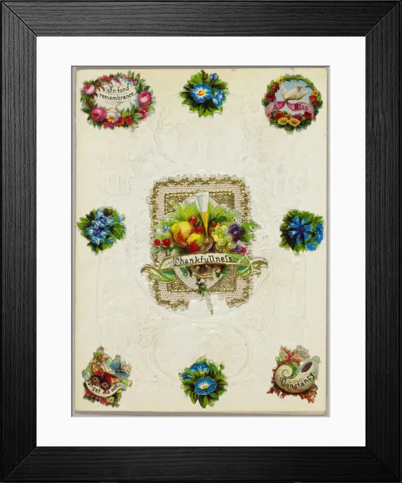 Framed Print : Thankfullness (valentine), 1860 / 70. Creator: John Windsor Framed Print : Thankfullness (valentine), 1860 / 70. Creator: John Windsor