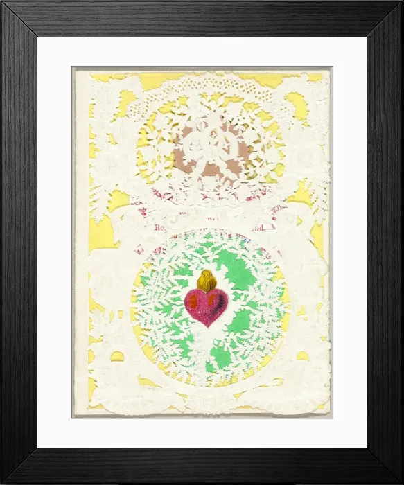Framed Print : Untitled Valentine (Heart on Fire), 1850 / 59. Creator: John Windsor Framed Print : Untitled Valentine (Heart on Fire), 1850 / 59. Creator: John Windsor