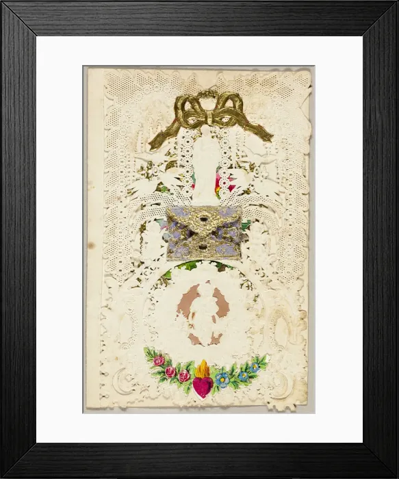 Framed Print : Untitled Valentine (Antique Figures and Birds), c. 1860. Creator: John Windsor Framed Print : Untitled Valentine (Antique Figures and Birds), c. 1860. Creator: John Windsor