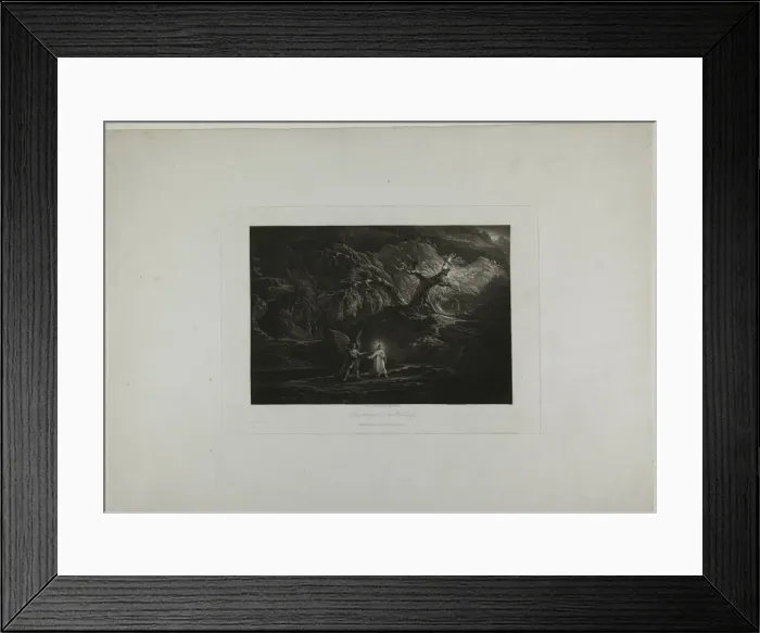 Framed Print : Christ Tempted in the Wilderness, 1824. Creator: John Martin Framed Print : Christ Tempted in the Wilderness, 1824. Creator: John Martin