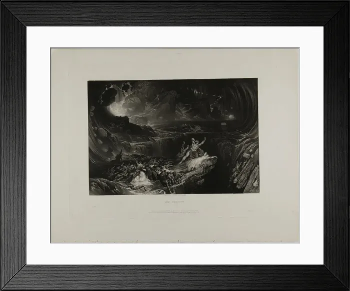 Framed Print : The Deluge, from Illustrations of the Bible, 1831. Creator: John Martin Framed Print : The Deluge, from Illustrations of the Bible, 1831. Creator: John Martin
