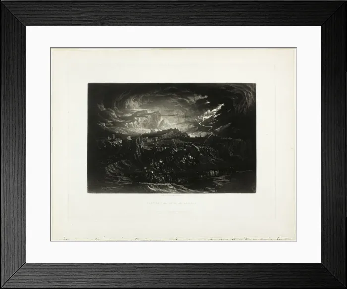 Framed Print : Fall of the Walls of Jericho, from Illustrations of the Bible, 1834. Creator: John Martin Framed Print : Fall of the Walls of Jericho, from Illustrations of the Bible, 1834. Creator: John Martin