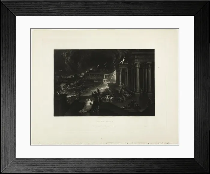 Framed Print : Seventh Plague, from Illustrations of the Bible, 1833. Creator: John Martin Framed Print : Seventh Plague, from Illustrations of the Bible, 1833. Creator: John Martin