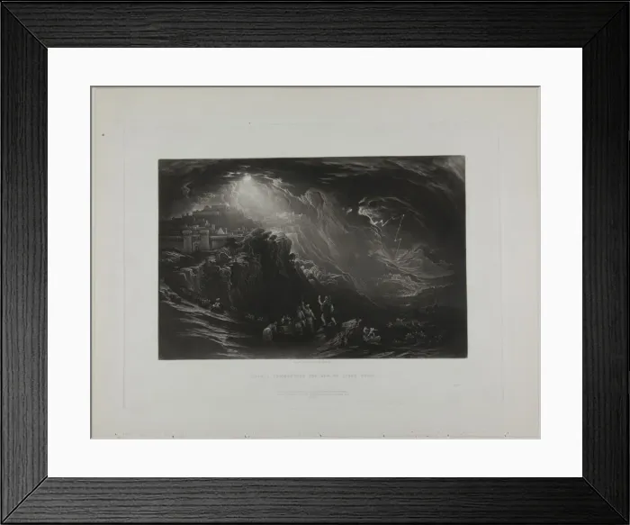 Framed Print : Joshua Commanding the Sun to Stand Still, from Illustrations of the Bible, 1835 Framed Print : Joshua Commanding the Sun to Stand Still, from Illustrations of the Bible, 1835