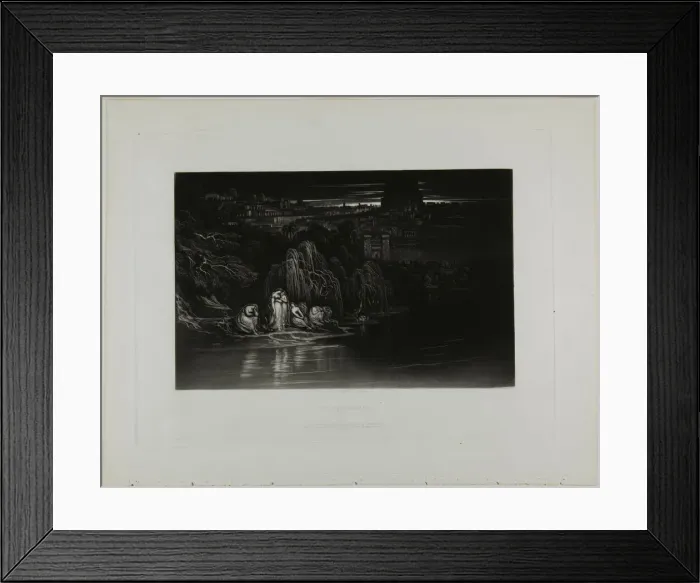 Framed Print : Psalm CXXXVII, from Illustrations of the Bible, 1835. Creator: John Martin Framed Print : Psalm CXXXVII, from Illustrations of the Bible, 1835. Creator: John Martin