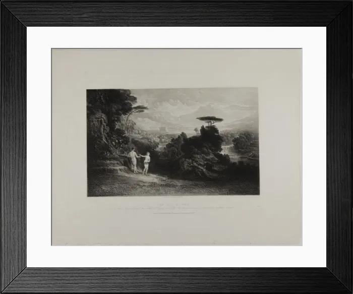 Framed Print : The Fall of Man, from Illustrations of the Bible, 1831. Creator: John Martin Framed Print : The Fall of Man, from Illustrations of the Bible, 1831. Creator: John Martin