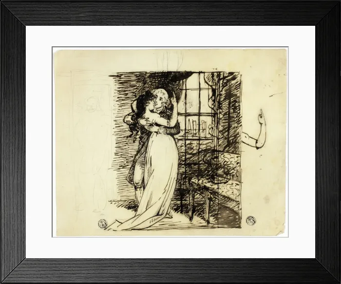 Framed Print : Lovers in a Room, n. d. Creator: John Downman Framed Print : Lovers in a Room, n. d. Creator: John Downman
