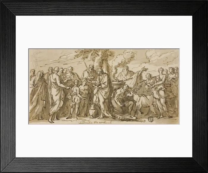 Framed Print : Lupercalia (recto), and Sketches of Figures (verso), n. d. Creator: Sir James Thornhill Framed Print : Lupercalia (recto), and Sketches of Figures (verso), n. d. Creator: Sir James Thornhill
